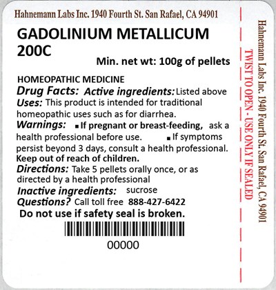 Gadolinium Metallicum 200C 100g - Gadolinium Metallicum 200C 100g